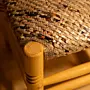Handwoven Recycled Newspaper Small Stool, 20x20x20 cm thumbnail