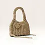 Pistachio Crochet bag with Heart Charm – 30x36x13 cm – 36 cm Handle