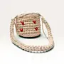 Cream Crochet Bag with Red Hearts – 15x12 cm – 60 cm Strap