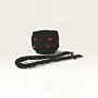 Black Crochet Bag with Red Hearts – 15x12 cm – 60 cm Strap
