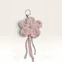 Two-Tone Crochet Flower Keychain – 9x9 cm – Available In Style Options