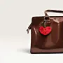 Crochet Heart Bag Charm and Keychain – 7x6 cm – Multiple Color Options