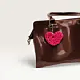 Crochet Heart Bag Charm and Keychain – 7x6 cm – Multiple Color Options