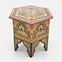 Multicolor Hexagonal Arabesque Side Table – 45x45x45 cm