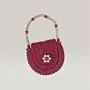 Dark Pink Handmade Crochet Mini Bag for Girls - Small Size