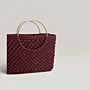 Medium Crochet Basket Bag Custom Color Metal Handle - 30x25x12 cm thumbnail
