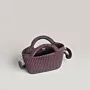 Brown Crochet Bag with Magnetic Lock Turkish Yarn - 22x20x7 cm thumbnail