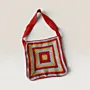 Multicolor Crochet Bag with Lining & Zipper - 30x25x10 cm thumbnail
