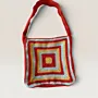 Multicolor Crochet Bag with Lining & Zipper - 30x25x10 cm thumbnail