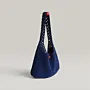 Large Navy Daily Crochet Bag with Lining & Closure Option - 30x40 cm thumbnail