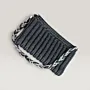 Black Crochet Evening Clutch Bag with Inner Lining - 23x14 cm thumbnail