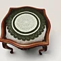 Handmade Crochet Round Side Table Mat - CottonCustomizable - Ø60 cm thumbnail