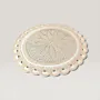 Handmade Crochet Round Placemat & Side Table Mat - Polyester 42 cm