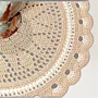 Handmade Crochet Round Placemat & Side Table Mat - Polyester - Ø42 cm thumbnail