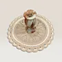 Handmade Crochet Round Placemat & Side Table Mat - Polyester - Ø42 cm thumbnail