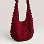 Handmade Crochet Tote Bag with Lining & Magnetic Closure - 30x24 cm thumbnail
