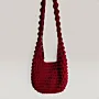 Handmade Crochet Tote Bag with Lining & Magnetic Closure - 30x24 cm thumbnail