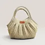 Beige Handmade Crochet Tote Bag - Premium Turkish Yarn - 34x21 cm thumbnail