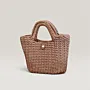 Beige Crochet Everyday Bag - Medium Handmade Daily Use - 30x25x10 cm thumbnail