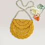 Velvet Crochet Mini Bag for Kids with Inner Lining - 18x15x5 cm thumbnail