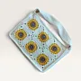 Sunflower Handmade Crochet Shoulder Tote Zippered 34x24x6cm
