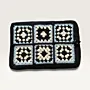 Black Cream Handmade Crochet Laptop Sleeve Cover with Custom Size