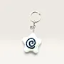 Handmade Spiral Crochet Keychain Charm 4cm Diameter for Bags