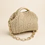 Cream Turkish Yarn Crochet Handbag Chain Strap 25x12x16cm thumbnail