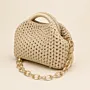 Cream Turkish Yarn Crochet Handbag Chain Strap 25x12x16cm thumbnail