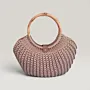Beige Turkish Crochet Basket Bag - Custom Size & Color Available