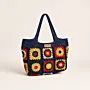 Handmade Autumn Granny Square Crochet Tote Bag – 34x21x9 cm