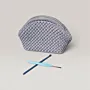 Silver Crochet Evening Bag - Turkish Yarn Handmade - 22x15x5 cm thumbnail