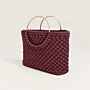 Medium Crochet Basket Bag Custom Color Metal Handle - 30x25x12 cm thumbnail