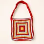 Multicolor Crochet Bag with Lining & Zipper - 30x25x10 cm thumbnail