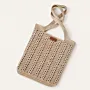شنطة Tote بيج 55% قطن بطانة وقفل مغناطيسي عملي - 23×29 سم thumbnail