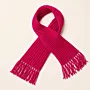 Mikasa Red Handmade Trend Scarf - Soft 25% Wool Blend - 20x150x3 cm thumbnail