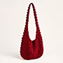 Handmade Crochet Tote Bag with Lining & Magnetic Closure - 30x24 cm thumbnail