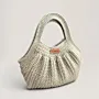 Beige Handmade Crochet Tote Bag - Premium Turkish Yarn - 34x21 cm thumbnail