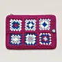 Handmade Crochet Laptop Sleeve - Multi-Color Cotton - 36x24x3 cm thumbnail