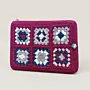 Handmade Crochet Laptop Sleeve - Multi-Color Cotton - 36x24x3 cm thumbnail