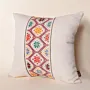 Handmade Chevron Zigzag Embroidered Cushion Cover - 43x43 cm thumbnail