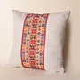 Handmade Floral Symphony Embroidered Cushion Cover - 43x43 cm thumbnail