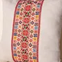Handmade Floral Symphony Embroidered Cushion Cover - 43x43 cm thumbnail