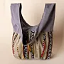 Urban Slate Shoulder Hand Bag with Artisan Details - 35x30x10 cm thumbnail