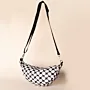 Handmade Black and White Keffiyeh Cross Bag Convertible