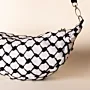 Handmade Black and White Keffiyeh Cross Bag Convertible - 25x18x6 cm thumbnail