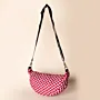 Handmade Vibrant Red Keffiyeh Crossbody Bag with Secure Zip Pocket