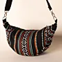 Midnight Sadu Heritage Crossbody Bag with Zip Pocket - 25x20x7 cm thumbnail