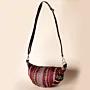 Handmade Burgundy Desert Rose Crossbody Bag with Secure Pocket