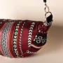Burgundy Desert Rose Crossbody Bag with Secure Pocket - 25x20x7 cm thumbnail
